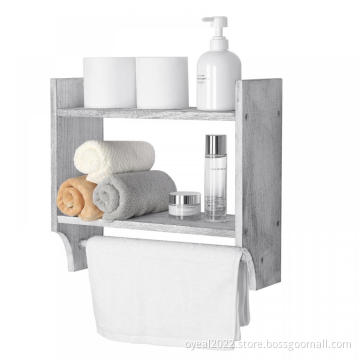 Good Quality Wooden Shelf with Towel Bar